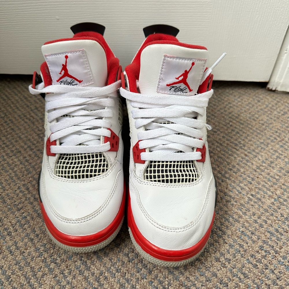 Nike Red and White Sneakers with Air Cushioning